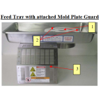 Patty-O-Matic Protege Feed Tray with attached Mold Plate Guard